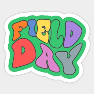Field Day Groovy School Field Day Last Day Of School Sticker